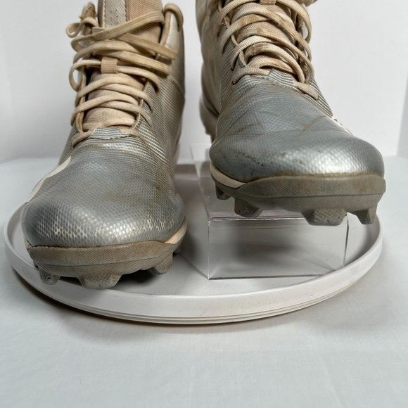 Under Armour Mens 8.5 Leadoff Mid RM 1297315-100 Baseball‎ Cleats White Silver - Picture 13 of 14